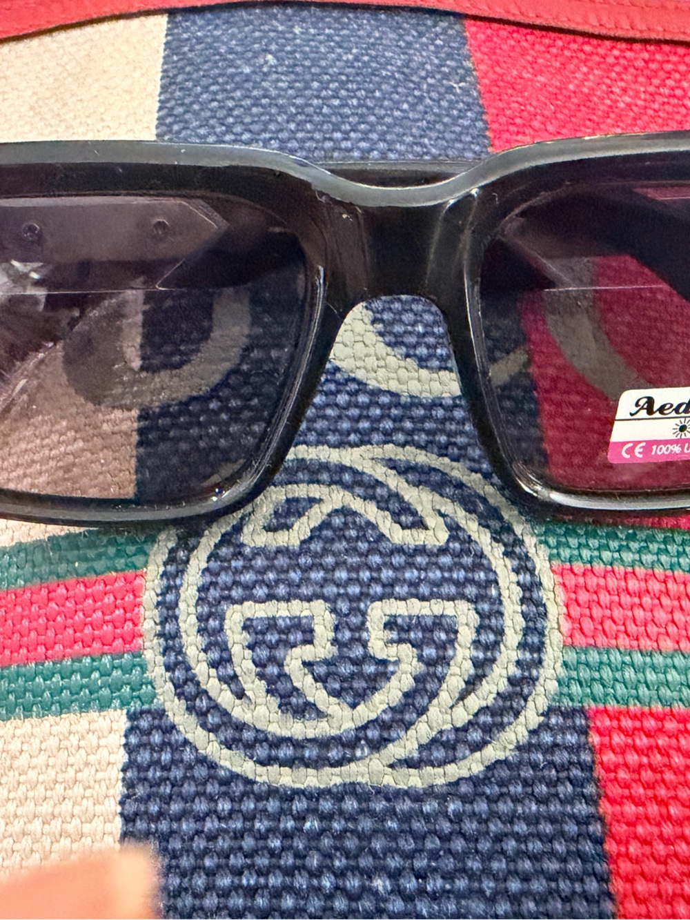 Aedoll Black Rectangular Sunglasses for Men